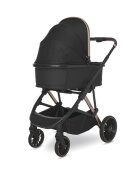 LORELLI Carucior 3 in 1 pentru copii Aria Black cosulet auto Aria Luxe 40-87 cm inclus cadru din aluminiu parte sport reversibila multiple accesorii greutate admisa 22 kg