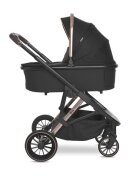 LORELLI Carucior 3 in 1 pentru copii Aria Black cosulet auto Aria Luxe 40-87 cm inclus cadru din aluminiu parte sport reversibila multiple accesorii greutate admisa 22 kg