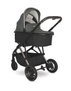 LORELLI Carucior 3 in 1 pentru copii Aria Green cosulet auto Aria Luxe 40-87 cm inclus cadru din aluminiu parte sport reversibila multiple accesorii greutate admisa 22 kg