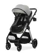 LORELLI Carucior 3 in 1 pentru copii Aspen Gri reversibil suspensii cadru din aluminiu geanta greutate suportata 22 kg