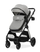 LORELLI Carucior 3 in 1 pentru copii Aspen Gri reversibil suspensii cadru din aluminiu geanta greutate suportata 22 kg