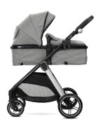 LORELLI Carucior 3 in 1 pentru copii Aspen Gri reversibil suspensii cadru din aluminiu geanta greutate suportata 22 kg