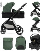 LORELLI Carucior 3 in 1 pentru copii Aspen Verde reversibil suspensii cadru din aluminiu geanta greutate suportata 22 kg