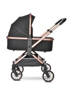 LORELLI Carucior 3 in 1 pentru copii Reya Negru Jasper cu maner reversibil cadru din aluminiu suspensii maner pentru transport greutate admisa 22 kg