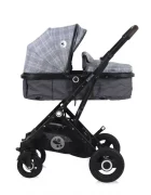 LORELLI Carucior 3 in 1 Sena cos auto inclus cadru din aluminiu Grey Squared