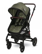 LORELLI Carucior pentru copii Alba Premium Loden Green 0-3 ani landou transformabil adaptori scoica cadru din aluminiu maner ajustabil sezut reversibil suspensii suport pentru sticla bara detasabila maxim 15 kg