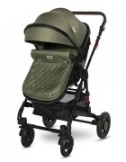 LORELLI Carucior pentru copii Alba Premium Loden Green 0-3 ani landou transformabil adaptori scoica cadru din aluminiu maner ajustabil sezut reversibil suspensii suport pentru sticla bara detasabila maxim 15 kg
