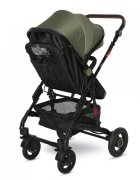 LORELLI Carucior pentru copii Alba Premium Loden Green 0-3 ani landou transformabil adaptori scoica cadru din aluminiu maner ajustabil sezut reversibil suspensii suport pentru sticla bara detasabila maxim 15 kg