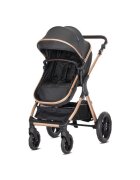 LORELLI Carucior pentru copii Viola Black 3 in 1 cos auto Spirit inclus transformabil sezut reversibil maner ajustabil cadru din aluminiu suspensii bara detasabila pana la 22 kg multiple accesorii