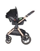 LORELLI Carucior pentru copii Viola Black 3 in 1 cos auto Spirit inclus transformabil sezut reversibil maner ajustabil cadru din aluminiu suspensii bara detasabila pana la 22 kg multiple accesorii