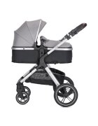 LORELLI Carucior pentru copii Viola Grey 3 in 1 cos auto Spirit inclus transformabil sezut reversibil maner ajustabil cadru din aluminiu suspensii bara detasabila pana la 22 kg multiple accesorii