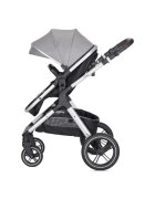 LORELLI Carucior pentru copii Viola Grey 3 in 1 cos auto Spirit inclus transformabil sezut reversibil maner ajustabil cadru din aluminiu suspensii bara detasabila pana la 22 kg multiple accesorii