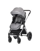 LORELLI Carucior pentru copii Viola Grey 3 in 1 cos auto Spirit inclus transformabil sezut reversibil maner ajustabil cadru din aluminiu suspensii bara detasabila pana la 22 kg multiple accesorii