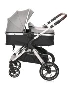 LORELLI Carucior pentru copii Viola Opaline Grey transformabil cu suspensii cadru din aluminiu parte sport reversibila bara frontala detasabila multiple accesorii greutate admisa 22 kg
