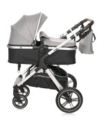 LORELLI Carucior pentru copii Viola Opaline Grey transformabil cu suspensii cadru din aluminiu parte sport reversibila bara frontala detasabila multiple accesorii greutate admisa 22 kg