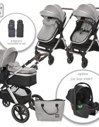 LORELLI Carucior pentru copii Viola Opaline Grey transformabil cu suspensii cadru din aluminiu parte sport reversibila bara frontala detasabila multiple accesorii greutate admisa 22 kg