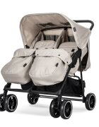 LORELLI Carucior pentru gemeni Twin Beige reglabil individual geanta pentru mama si huse pentru picioare