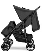 LORELLI Carucior pentru gemeni Twin Black reglabil individual geanta pentru mama si huse pentru picioare