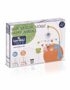 LORELLI Carusel muzical pentru patut cu proiectie Happy Animals blue