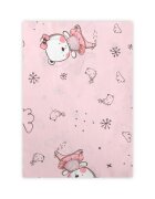 LORELLI Cearceaf bumbac ranforce 100 x 150 cm Pink Ballerina Bear