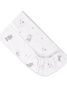LORELLI Cearceaf cu banda elastica bumbac ranforce 60 x 120 cm Little Rabbits Grey