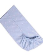 LORELLI Cearceaf cu banda elastica bumbac ranforce 60 x 120 cm Train Blue