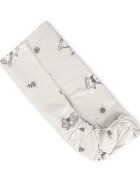 LORELLI Cearceaf cu elastic pentru patut 98x65 cm din bumbac ranforce Beige Jungle
