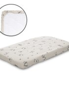 LORELLI Cearceaf cu elastic pentru patut 98x65 cm din bumbac ranforce Beige Jungle