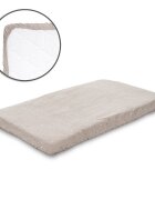LORELLI Cearceaf cu elastic pentru patut 98x65 cm din bumbac ranforce Beige Sky