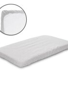 LORELLI Cearceaf cu elastic pentru patut 98x65 cm din bumbac ranforce Grey Sky