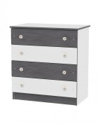 LORELLI Comoda lemn 4 sertare White Graphite