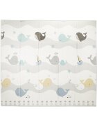 LORELLI Covoras de joaca termic pentru copii Waves Stars din spuma XPE design cu doua fete pliabil 180x200 cm