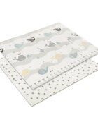 LORELLI Covoras de joaca termic pentru copii Waves Stars din spuma XPE design cu doua fete pliabil 180x200 cm