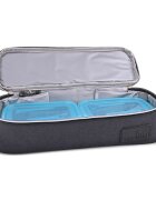 LORELLI Geanta termica pentru mancare Avy 3 cu compartimente detasabile 33x11x10 cm black