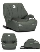 LORELLI Inaltator auto pentru copii Pyxis Green 125-150 cm i-Size isofix booster cu spatar detasabil 6-12 ani