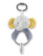 LORELLI Jucarie de plus Elefant Gri 20 cm cu forme geometrice zornaitoare 0 luni+