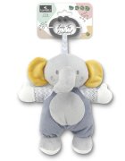 LORELLI Jucarie de plus Elefant Gri 22 cm zornaitoare 0 luni+