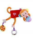 LORELLI Jucarie zornaitoare din plus Hug me Monkey 33 cm