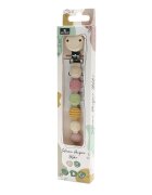 LORELLI Lant pentru suzeta din silicon clips de prindere BPA free Pink Mix