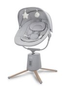 LORELLI Leagan electric pentru bebelusi Storky Grey bluetooth telecomanda 5 viteze de leganare potrivit 0-6 luni