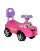 LORELLI Masinuta pentru copii Ride-On fara pedale My Friend Pink muzicala spatar inalt protectie impotriva rasturnarii lumini