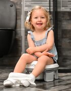 LORELLI Olita pliabila de voiaj 2 in 1 Lucy Grey cu functie reductor WC include geanta de transport si 20 saci de unica folosinta
