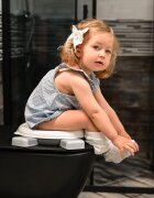 LORELLI Olita pliabila de voiaj 2 in 1 Lucy Grey cu functie reductor WC include geanta de transport si 20 saci de unica folosinta