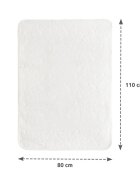 LORELLI Paturica pentru bebelusi Twinkle White material moale model decorativ in relief 80x110 cm 0 luni+