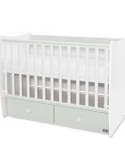 LORELLI Patut balansoar Matrix White Milky Green transformabil 60x120 cm