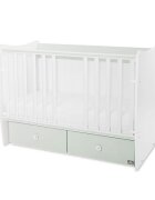 LORELLI Patut balansoar Matrix White Milky Green transformabil 60x120 cm