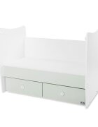 LORELLI Patut balansoar Matrix White Milky Green transformabil 60x120 cm