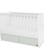 LORELLI Patut balansoar Matrix White Milky Green transformabil 60x120 cm
