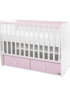 LORELLI Patut balansoar Matrix White Orchid Pink transformabil 60x120 cm