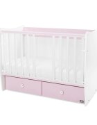 LORELLI Patut balansoar Matrix White Orchid Pink transformabil 60x120 cm